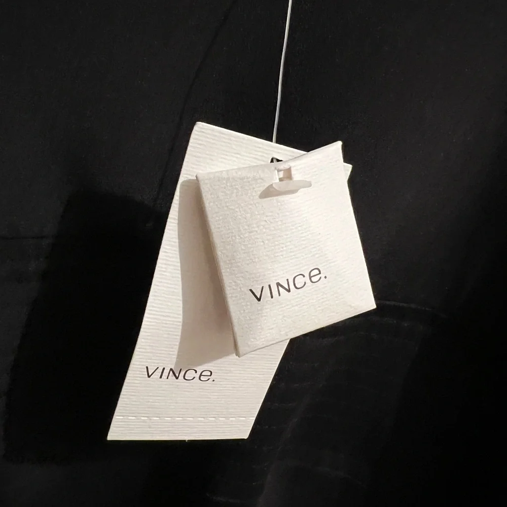 Vince nwt black silk dress sz 8 - Picture 5 of 6